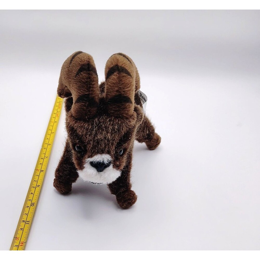 T Rowe Price Advertising Plush Trusty Ram Horned Sheep Goat Brown Curled Horns